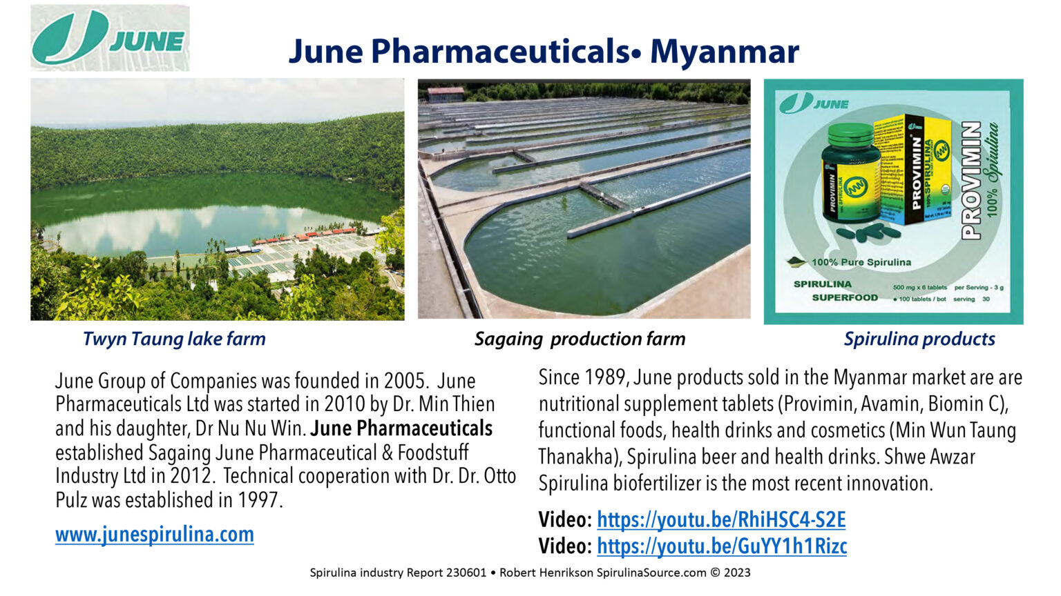 Southeast Asia • Spirulina Producers Report Spirulina Source